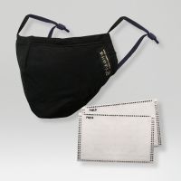 Reusable Black Cotton Mask with Replaceable ACF Filters (2 filters)