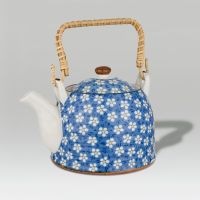 Porcelain Tea Pot – Blue Dot