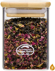 Black Tea Rose in glass jar Black Tea Rose in glass jar