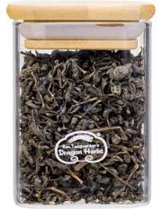 Organic Gynostemma in glass jar Organic Gynostemma in glass jar