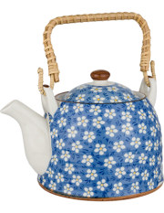 Porcelain Tea Pot - Blue Dot Porcelain Tea Pot - Blue Dot