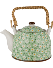 Porcelain Tea Pot – Green Dot Porcelain Tea Pot – Green Dot