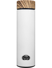 Stainless Steel Vacuum Insulated Thermos Tumbler With Removable Strainer White 13 oz.