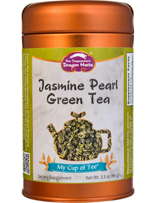 Green Tea Jasmine Pearl in Tin Can 3.5 oz.