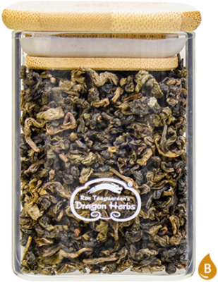 Oolong Tea Organic in glass jar