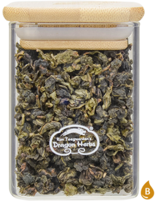 Oolong Organic King Tie Guan Yin in glass jar