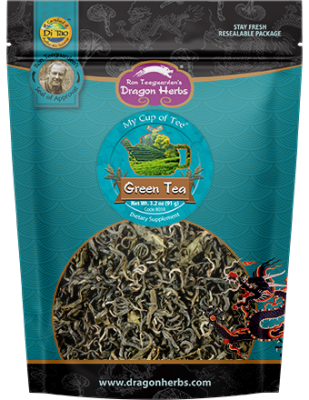 Organic Green Tea in Teal Pouch 3.2 oz