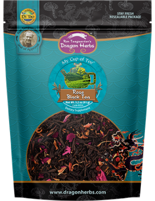 Rose Black Tea in Teal Pouch 3.2 oz