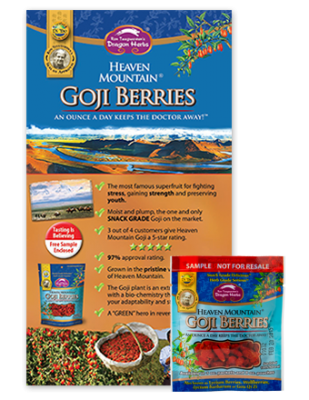Heaven Mountain Goji Berries Sample with Brochure