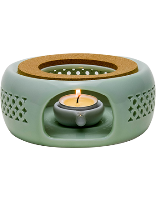 Candle Tea Warmer Green Porcelain