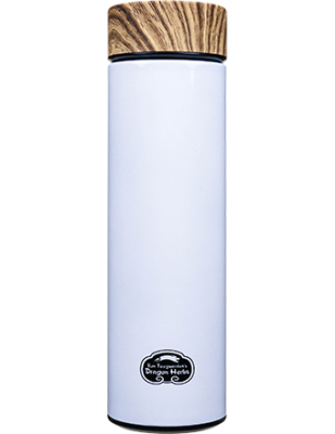 Stainless Steel Vacuum Insulated Thermos Tumbler With Removable Strainer White
