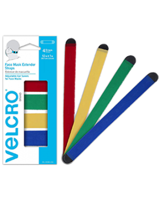Velcro Mask Extenders- Multi-colored, 4pk
