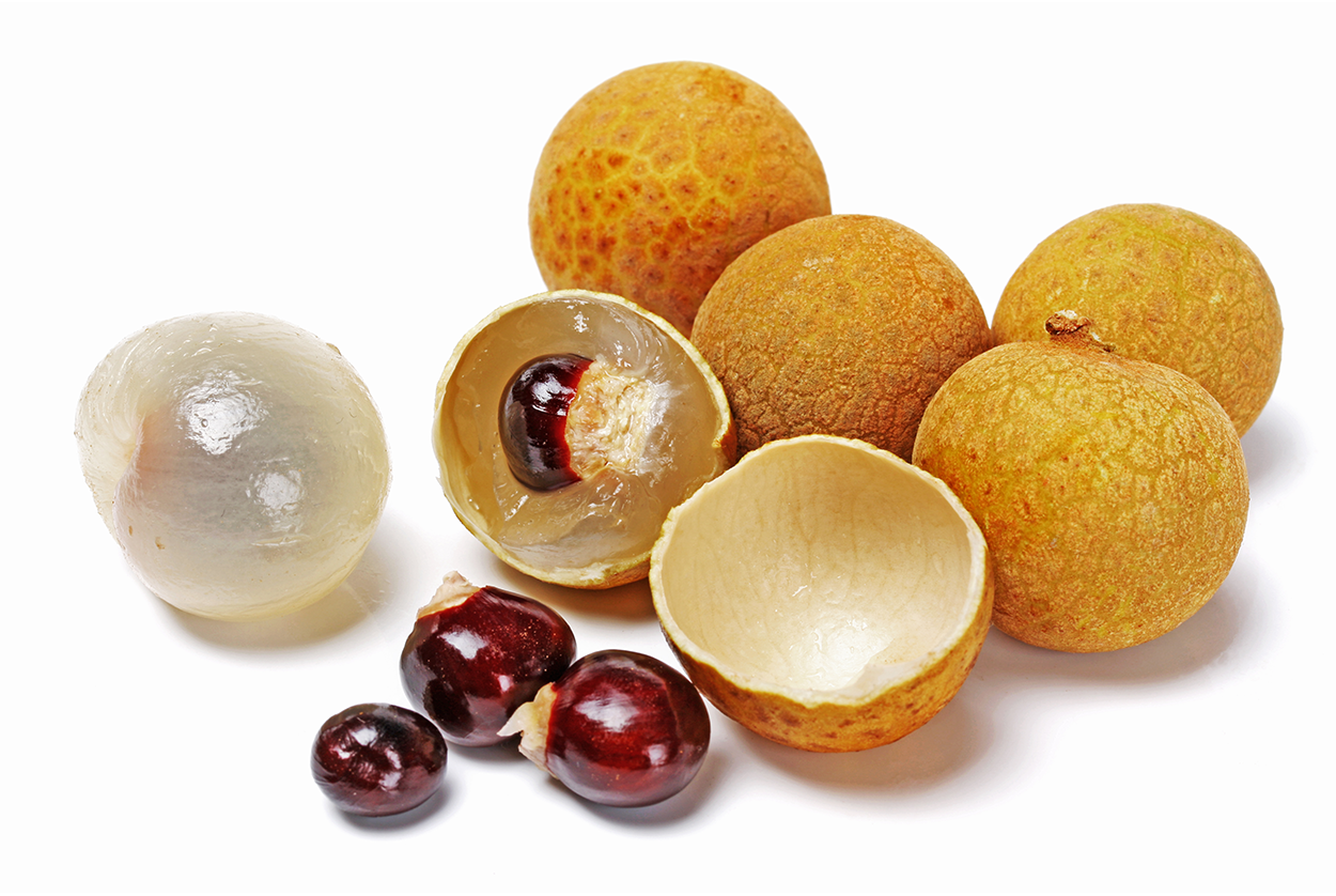 longan sliced open