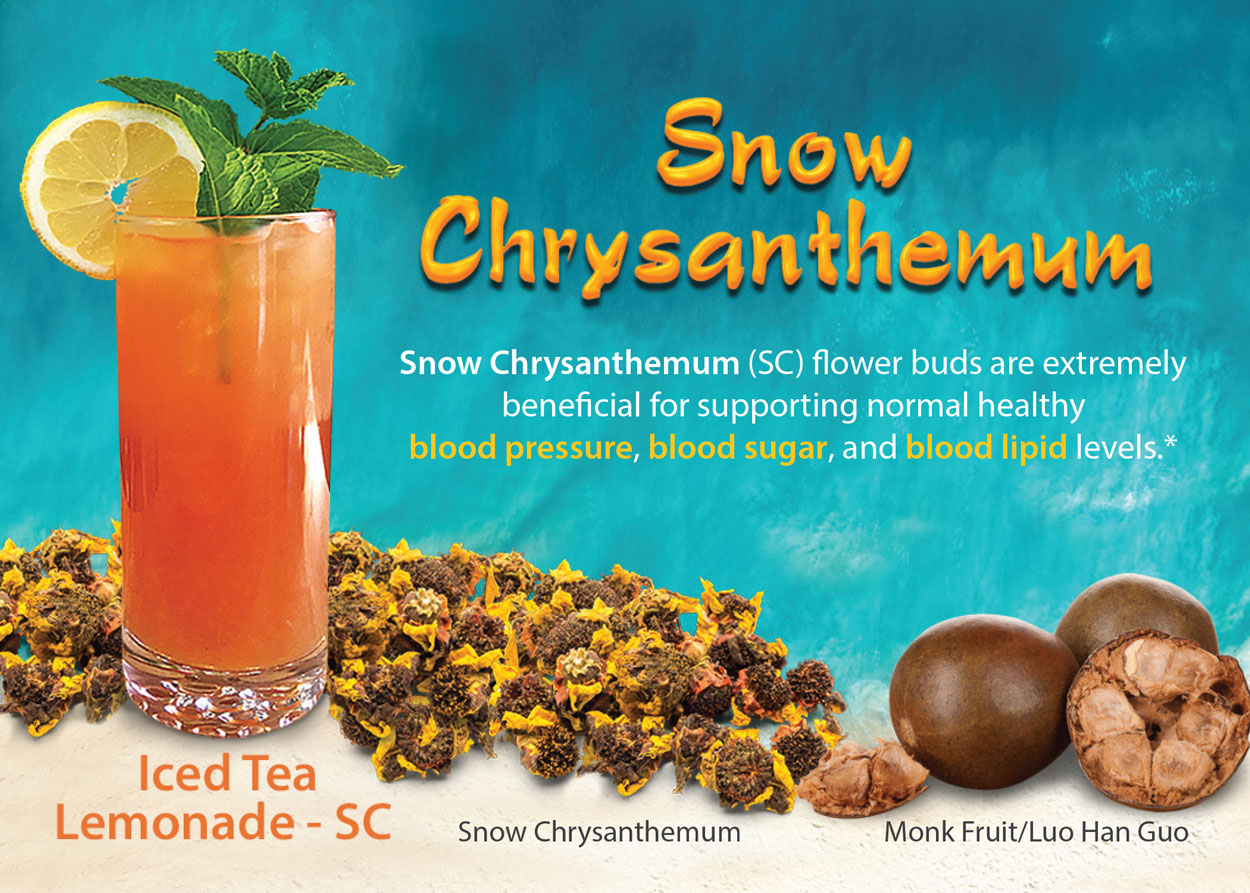 Snow Chrysanthemum Lemonade Recipe Card