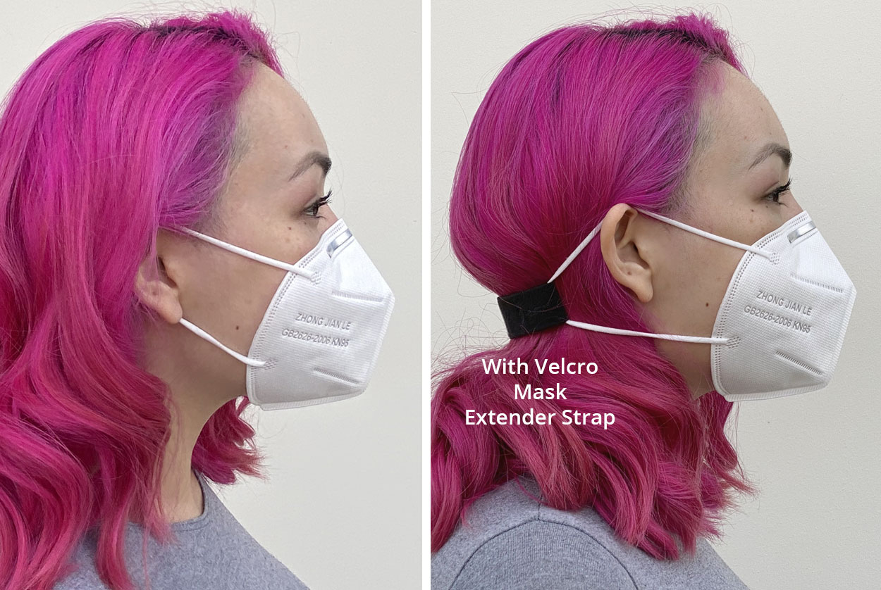 VELCRO Brand 4-Pack Reusable Nylon Not Rated One Size Fits Most All-  Purpose Face Mask Extender in the Face Masks department at